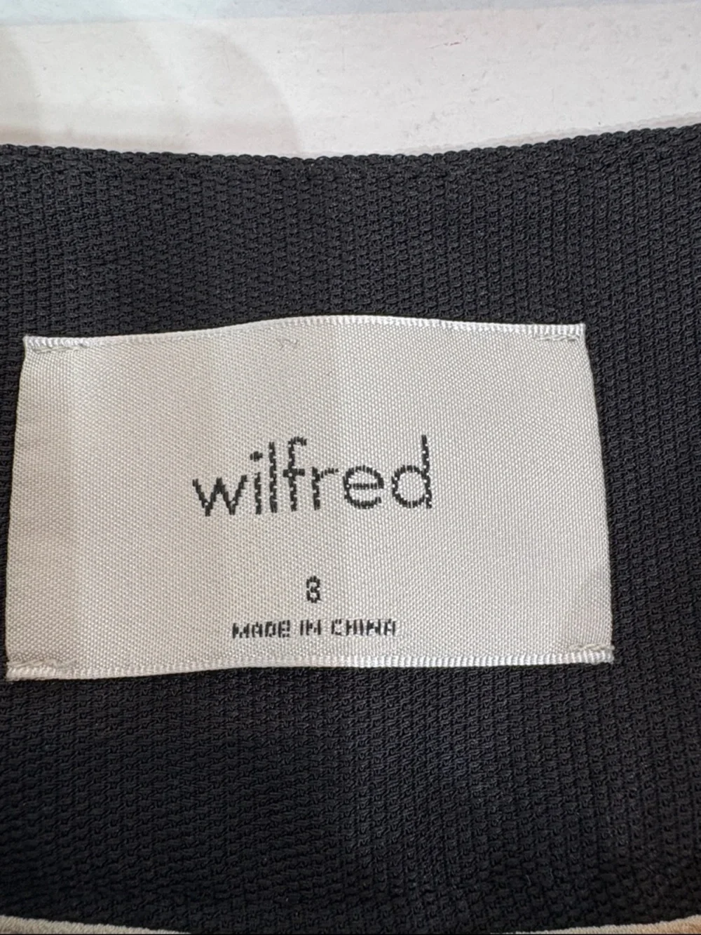 Aritzia Wilfred Paperbag Waist Wide Leg Cropped Pants Black Tie Waist Size 8 - Picture 5 of 12